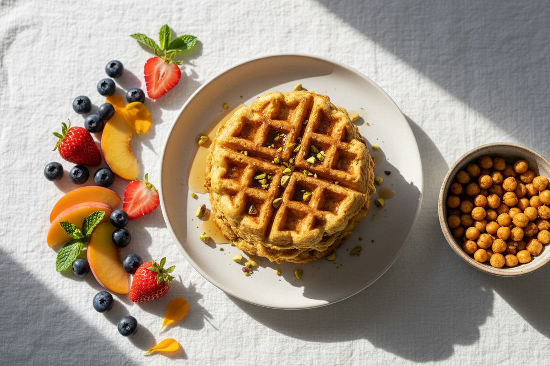 Chickpea Millet Waffles: A Gluten-Free, Protein-Rich Breakfast — Yields 10