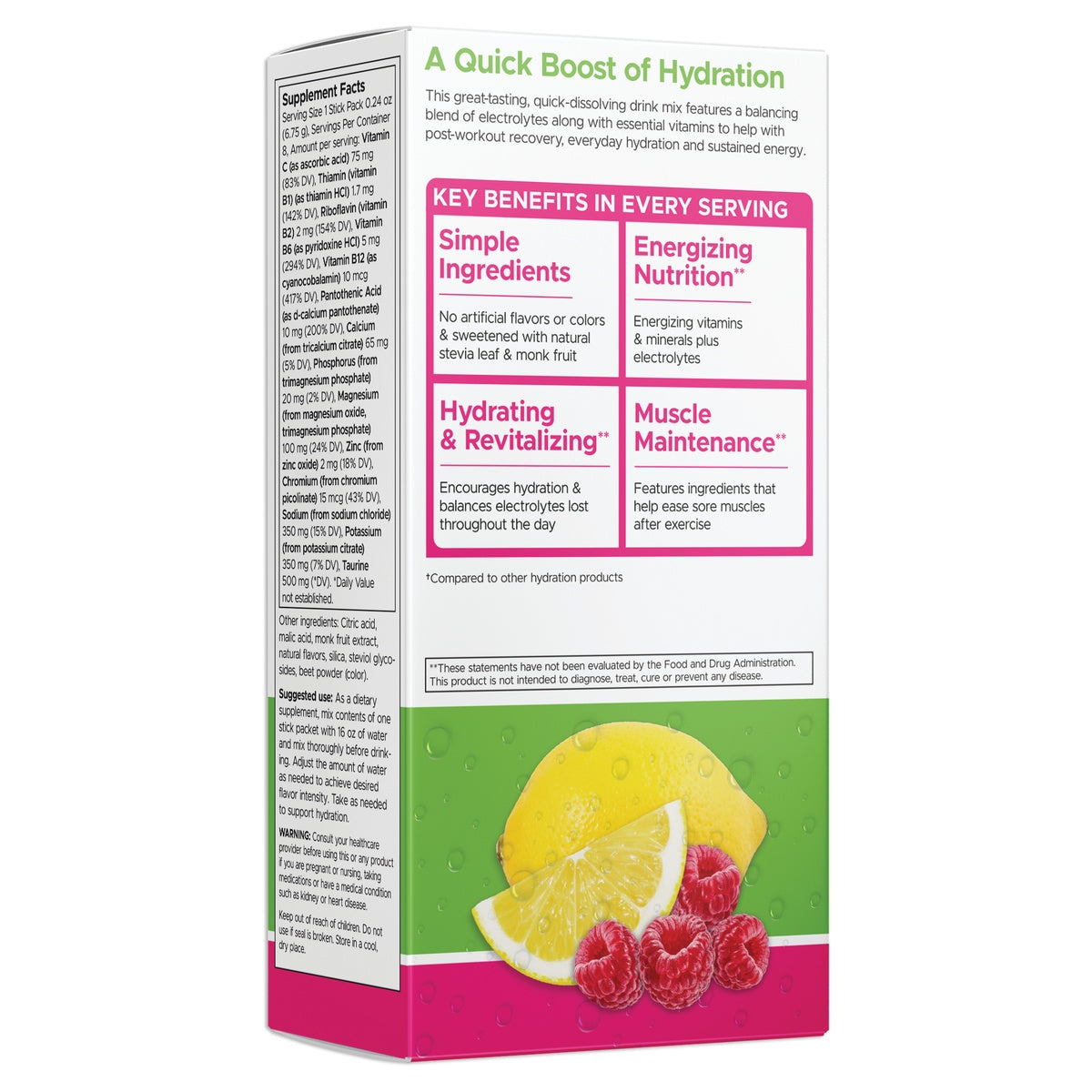 Simply Hydrate Electrolyte Hydration Mix - Raspberry Lemonade