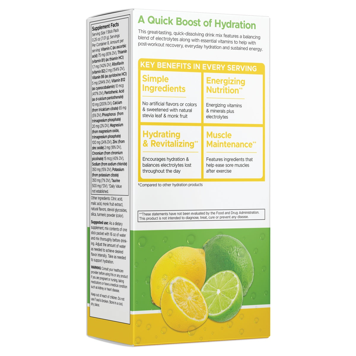 Simply Hydrate Electrolyte Hydration Mix - Lemon-Lime