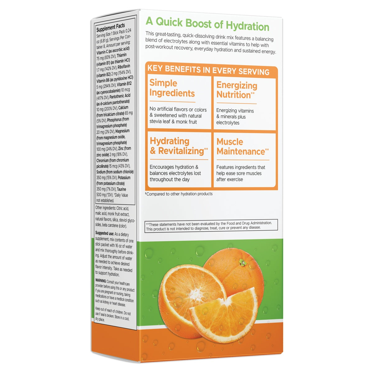 Simply Hydrate Electrolyte Hydration Mix - Orange