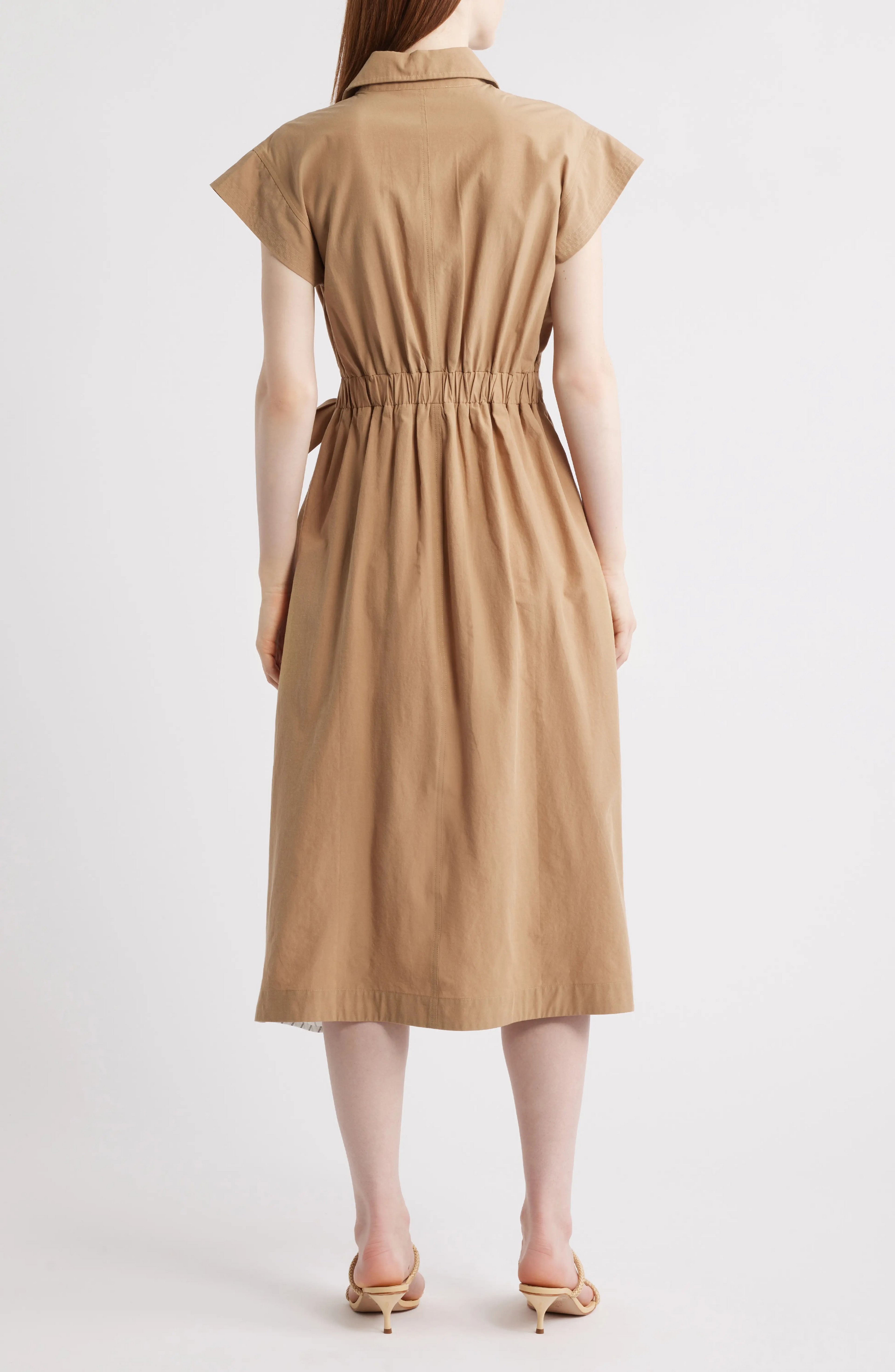 Tie Waist Midi Shirtdress