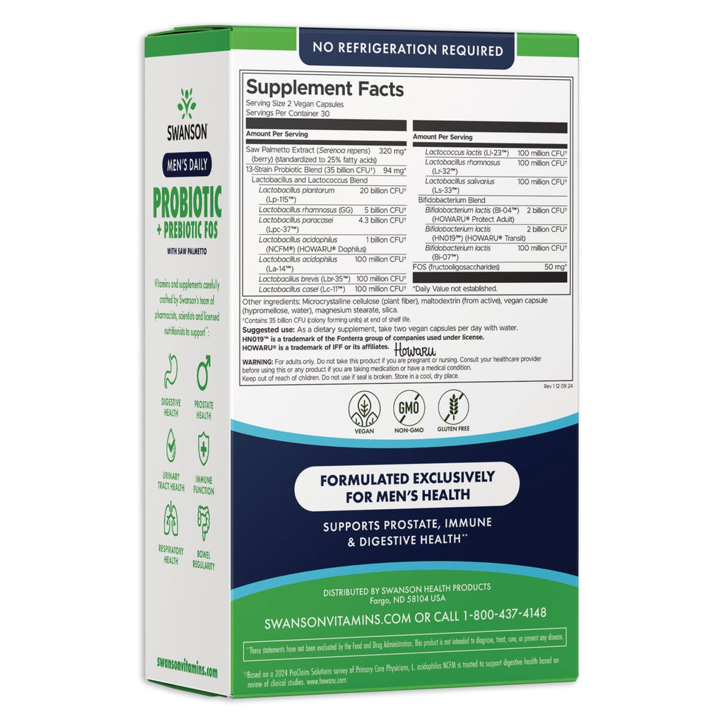Men's Daily Probiotic + Prebiotic FOS