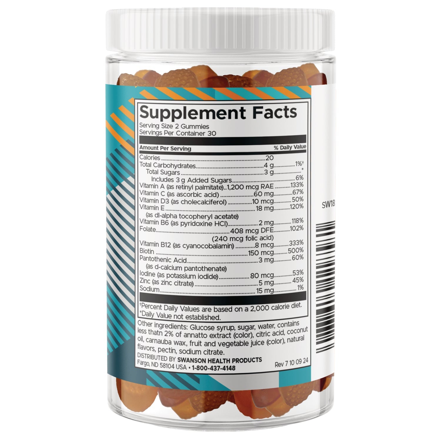 Adult Multivitamin Gummies - Orange, Cherry, Strawberry