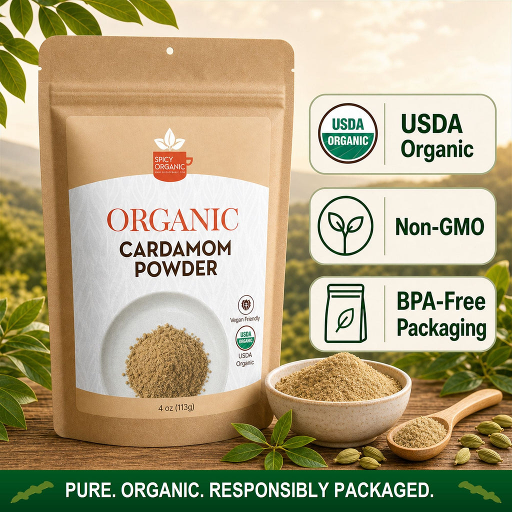 Organic Cardamom Powder – For Chai, Baking & Golden Milk