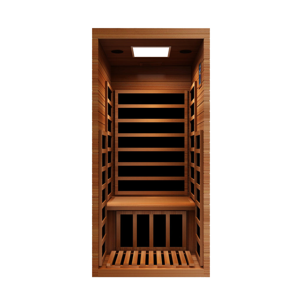 Peak Saunas Aspen Luxury 1-Person FAR Infrared Sauna with Smart WiFi App Control