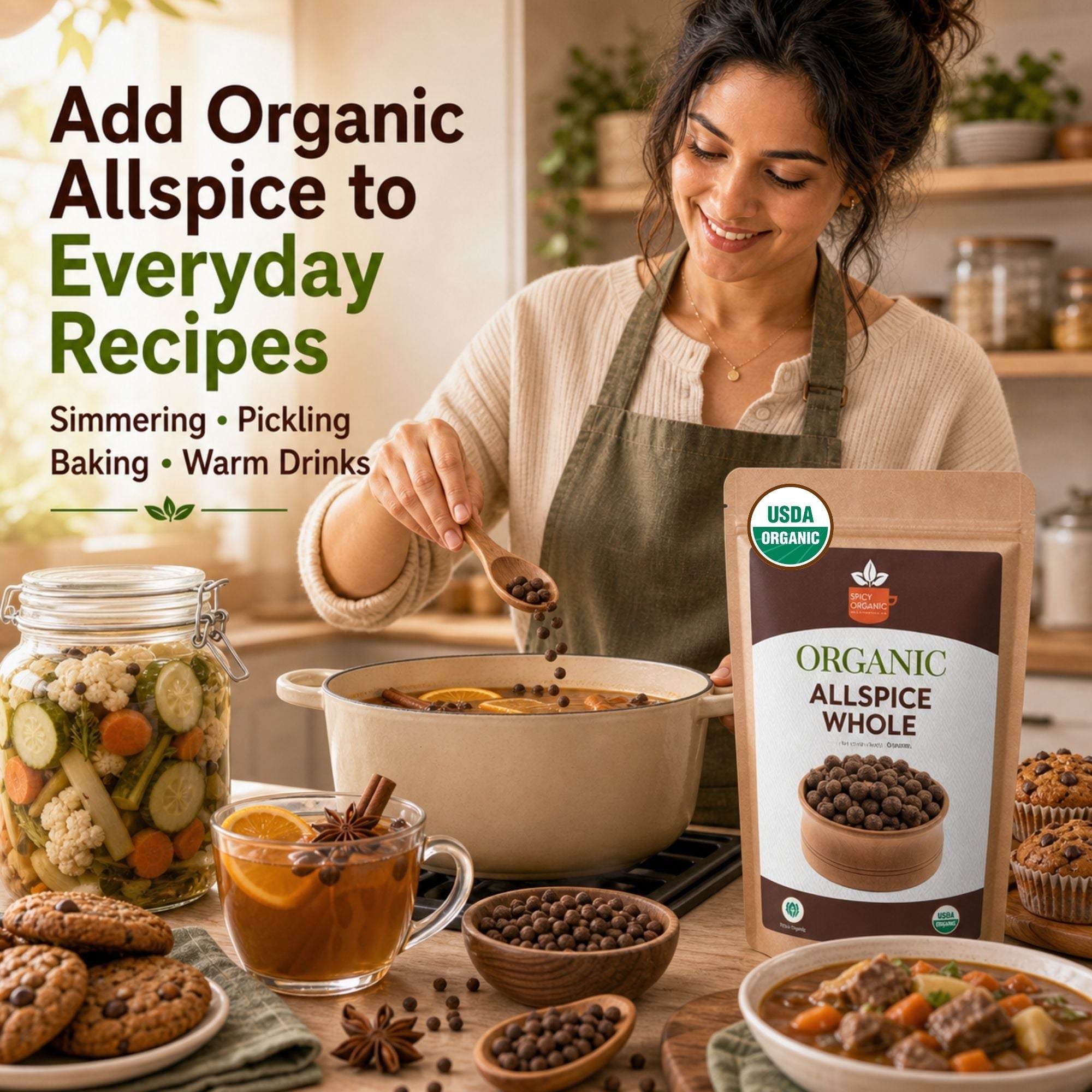 Organic Allspice Berries – For Pickling & Mulled Wine