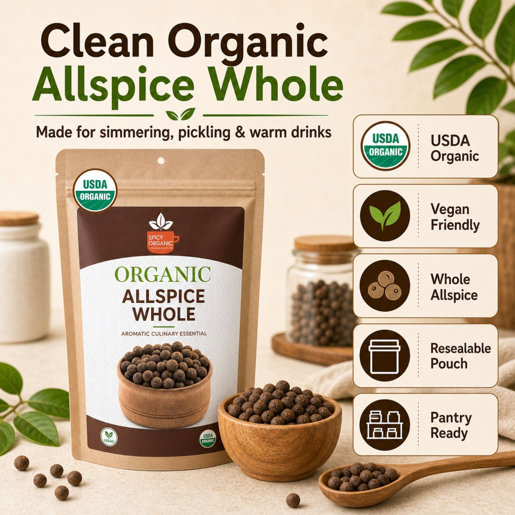 Organic Allspice Berries – For Pickling & Mulled Wine