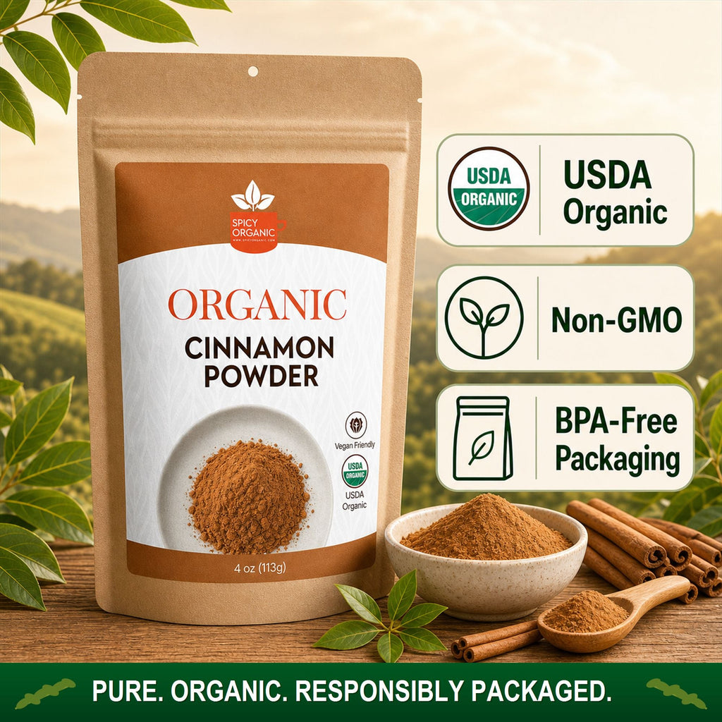 Organic Cassia Cinnamon Powder – For Chai, Oatmeal & Baking