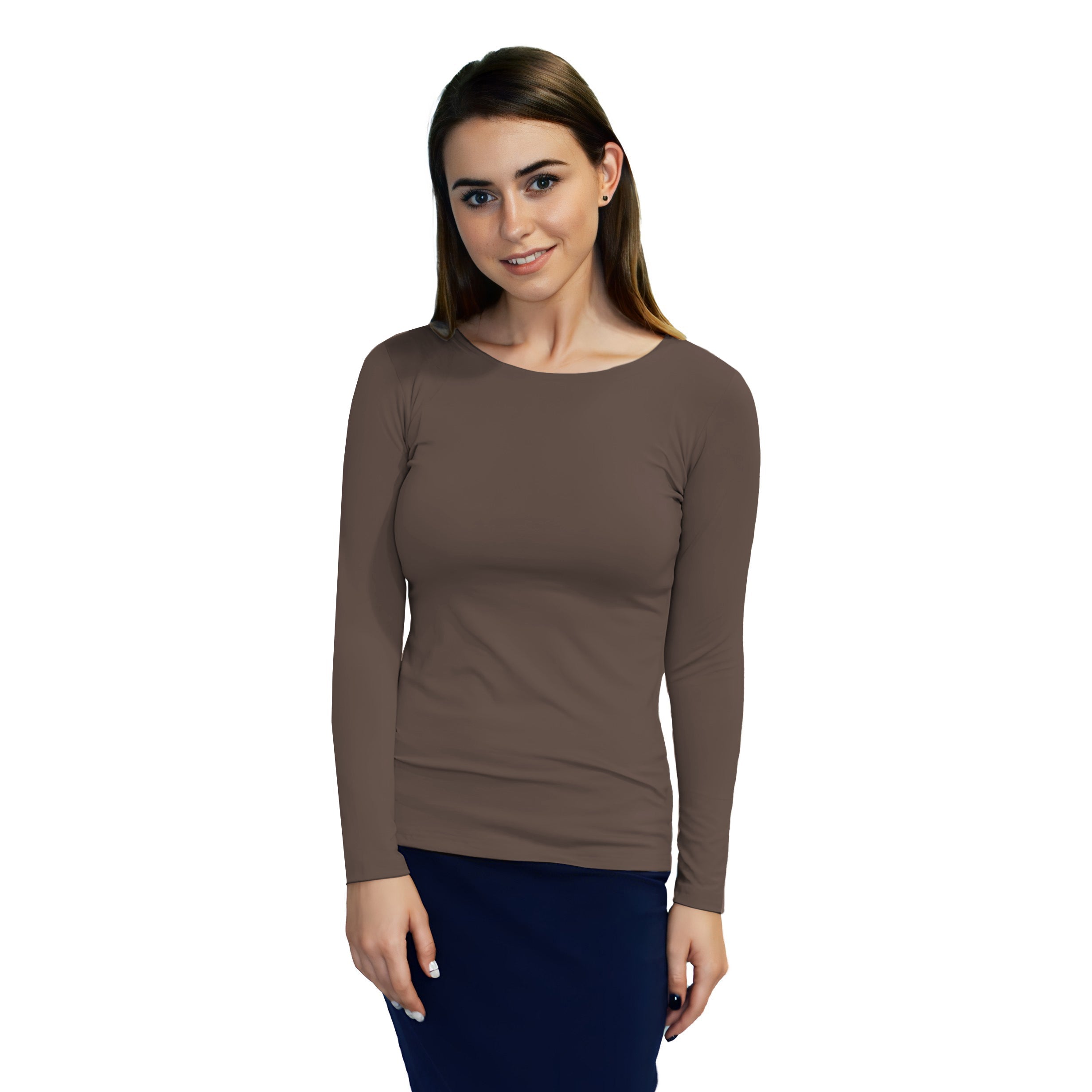 Essential Round-Neck Layering Top - Long Sleeve