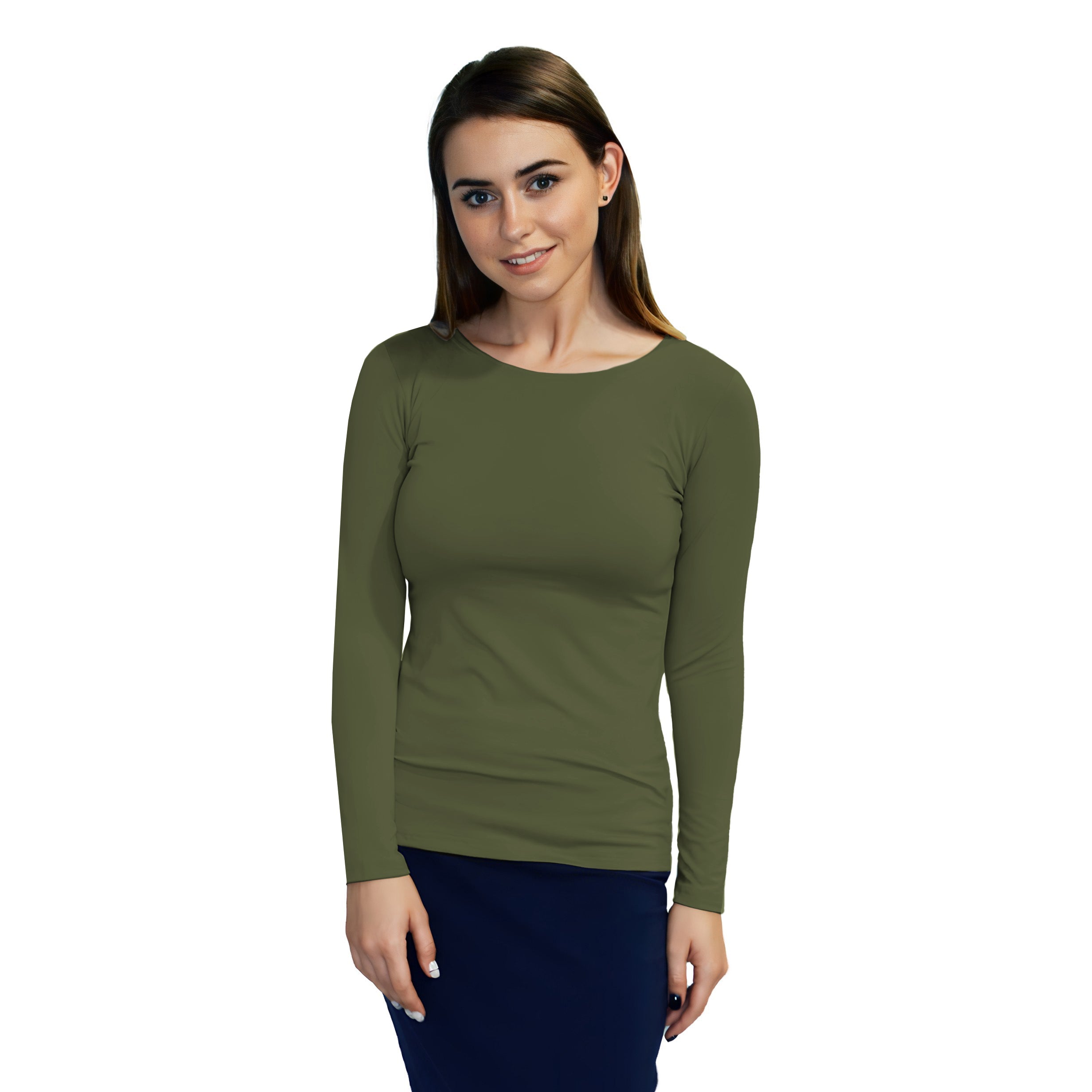 Essential Round-Neck Layering Top - Long Sleeve