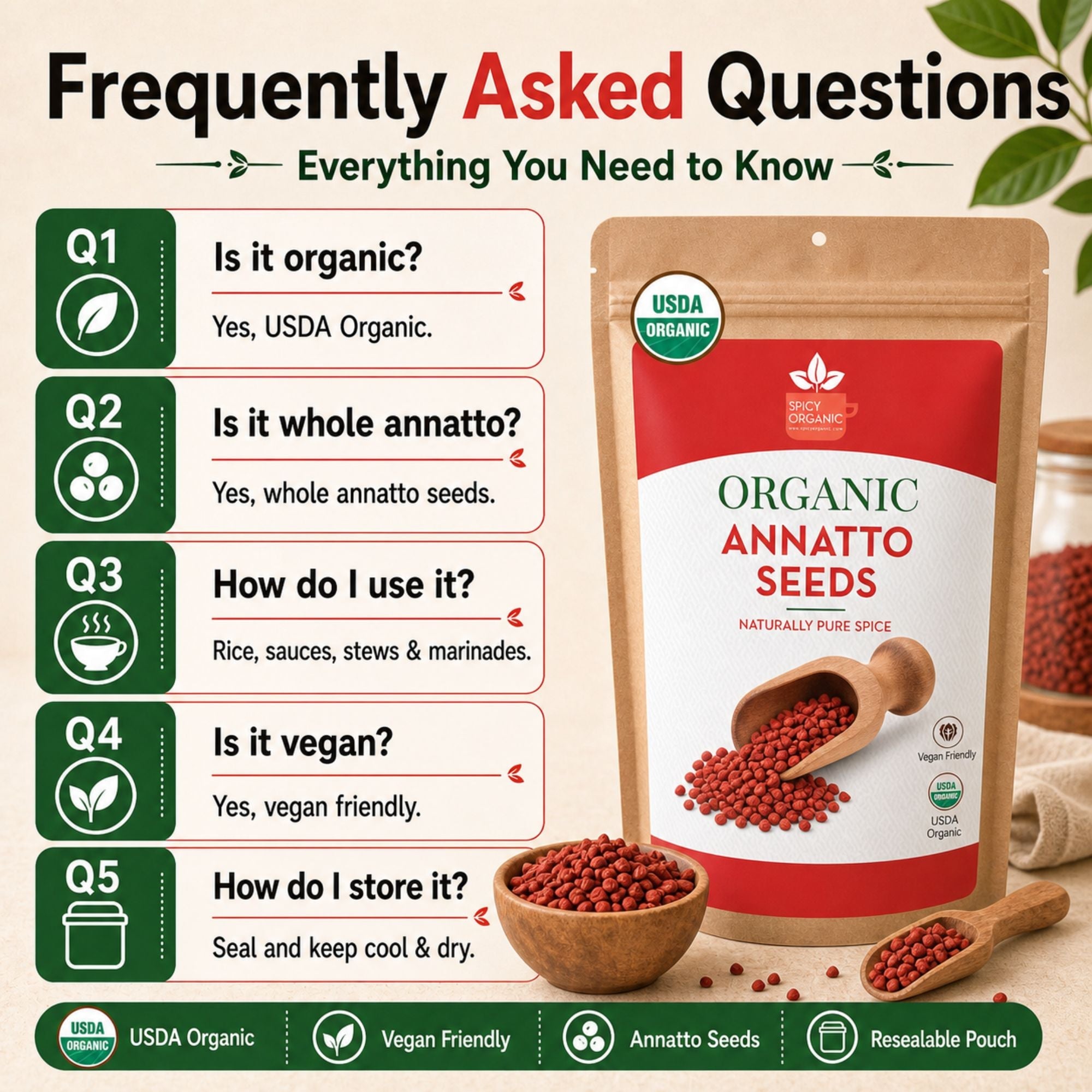 Organic Annatto Seeds – For Achiote Paste & Rice