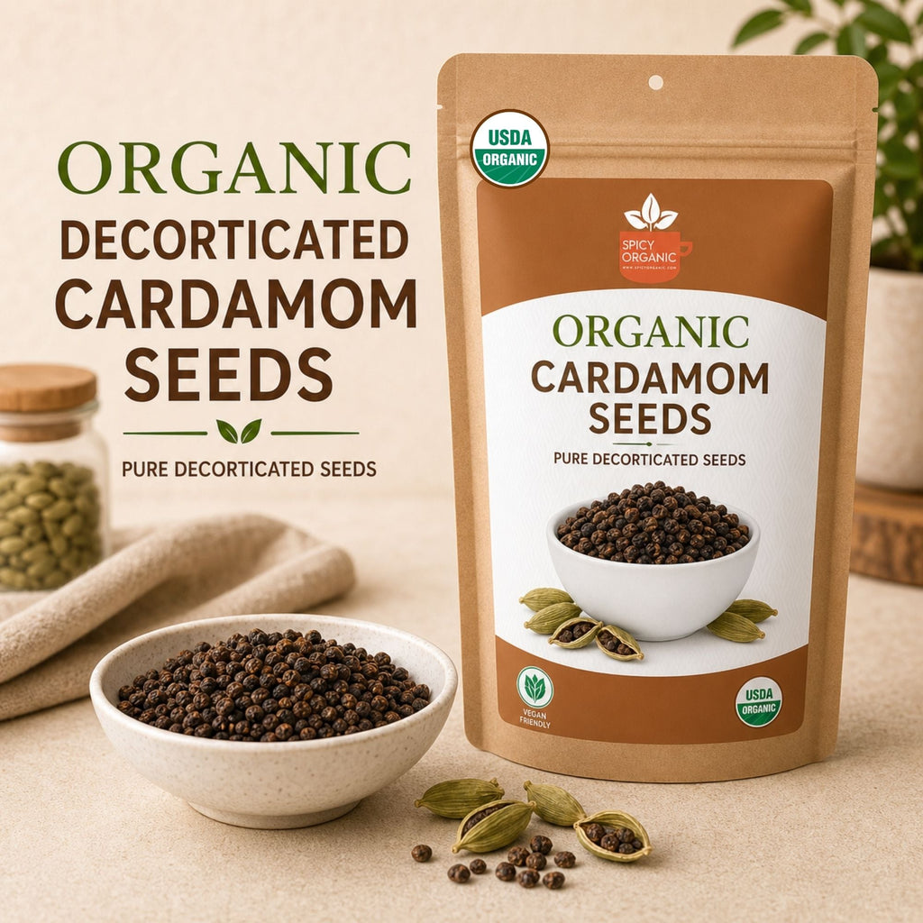 Organic Cardamom Seeds – For Chai, Coffee & Desserts