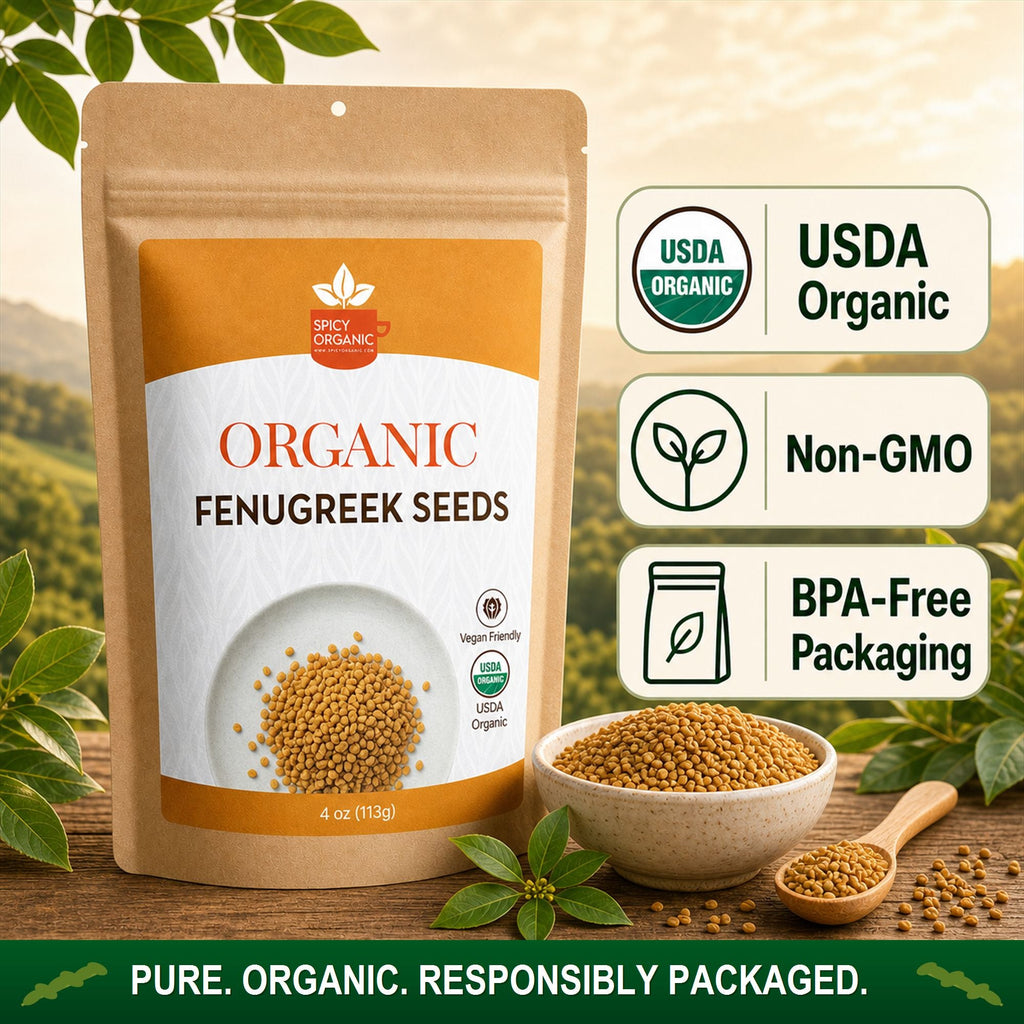 Organic Fenugreek Seeds – Whole Methi for Tempering & Pickling
