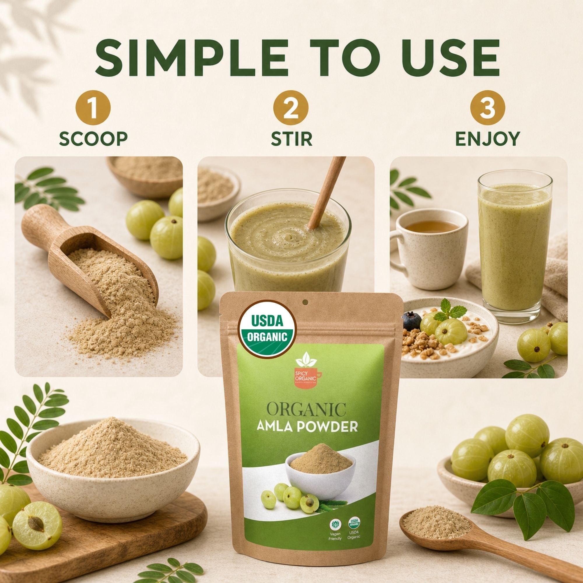 Organic Amla Powder – Sun-Dried Indian Gooseberry