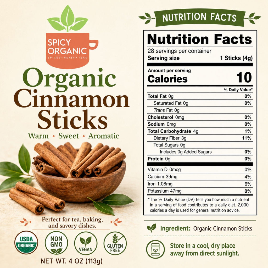 Organic Cassia Cinnamon Sticks – For Chai & Mulled Wine