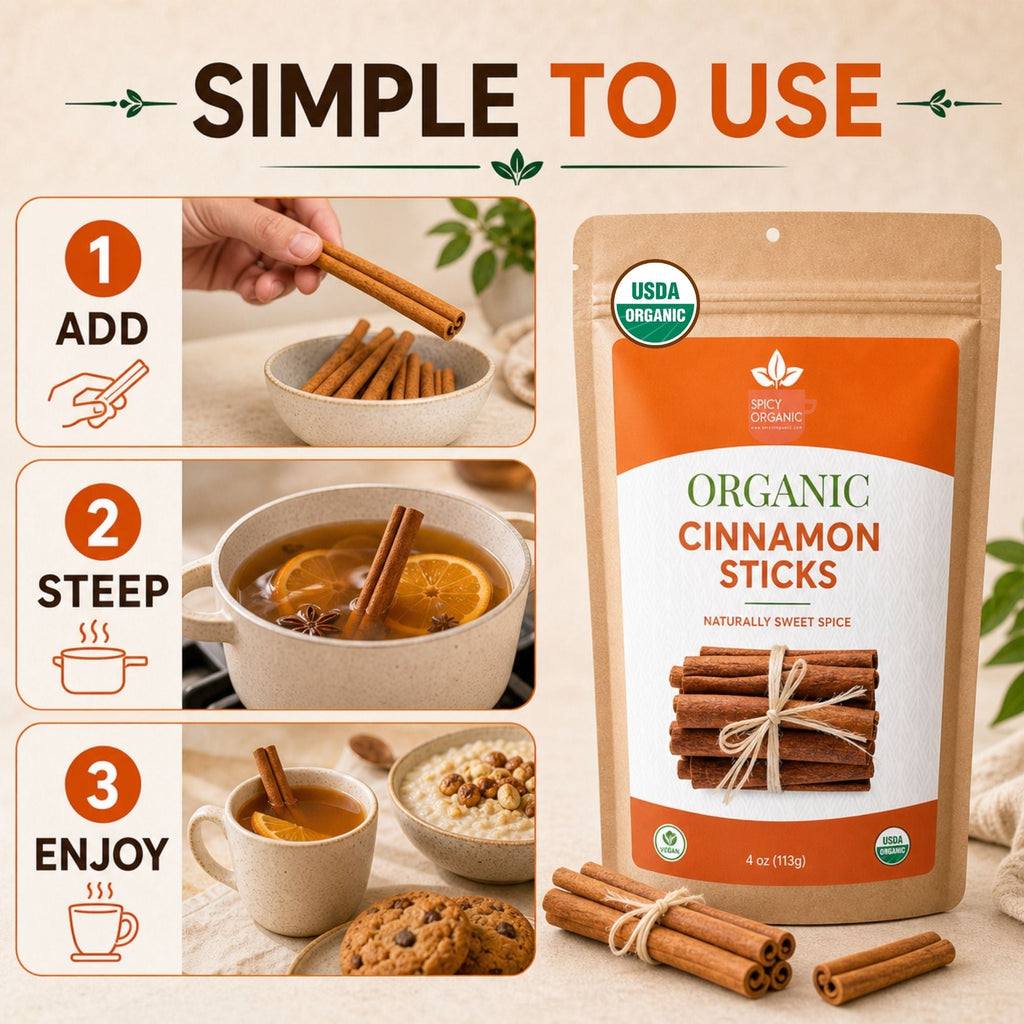 Organic Cassia Cinnamon Sticks – For Chai & Mulled Wine