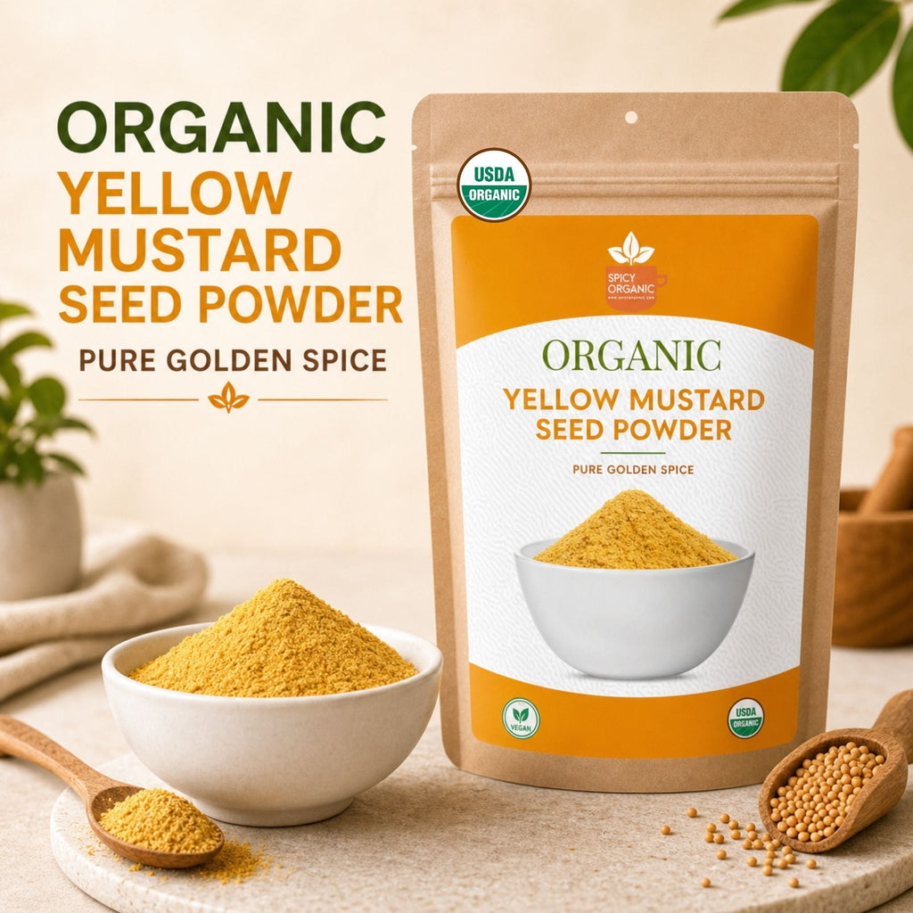Organic Yellow Mustard Seed Powder – Ground from Whole Seeds