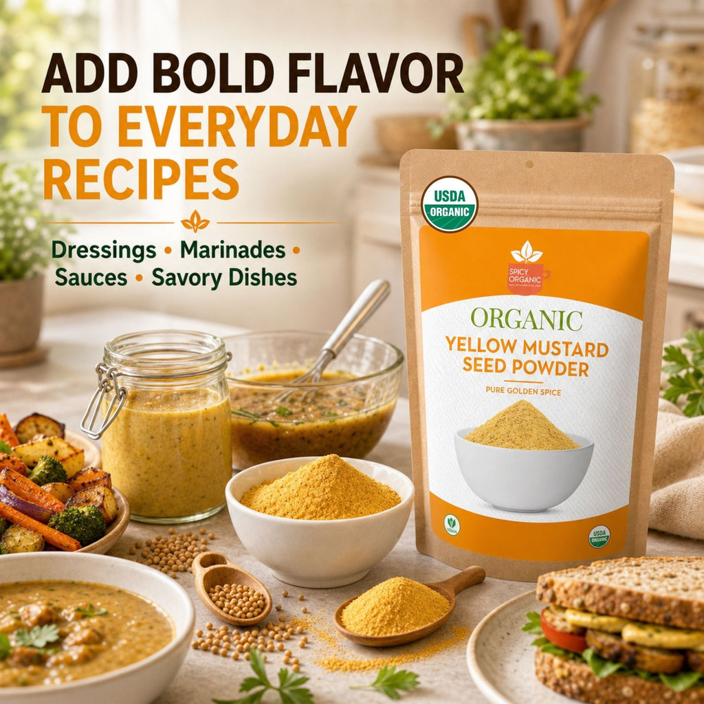 Organic Yellow Mustard Seed Powder – Ground from Whole Seeds