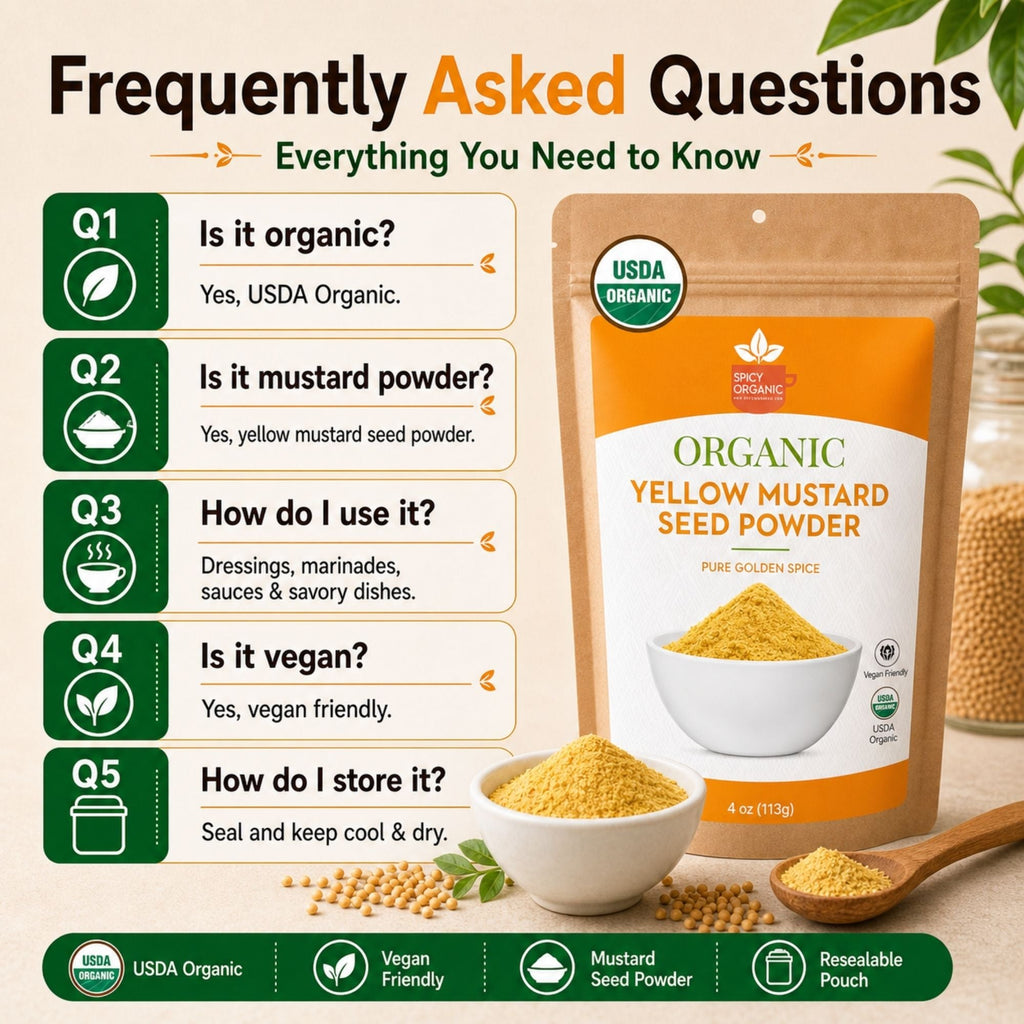 Organic Yellow Mustard Seed Powder – Ground from Whole Seeds