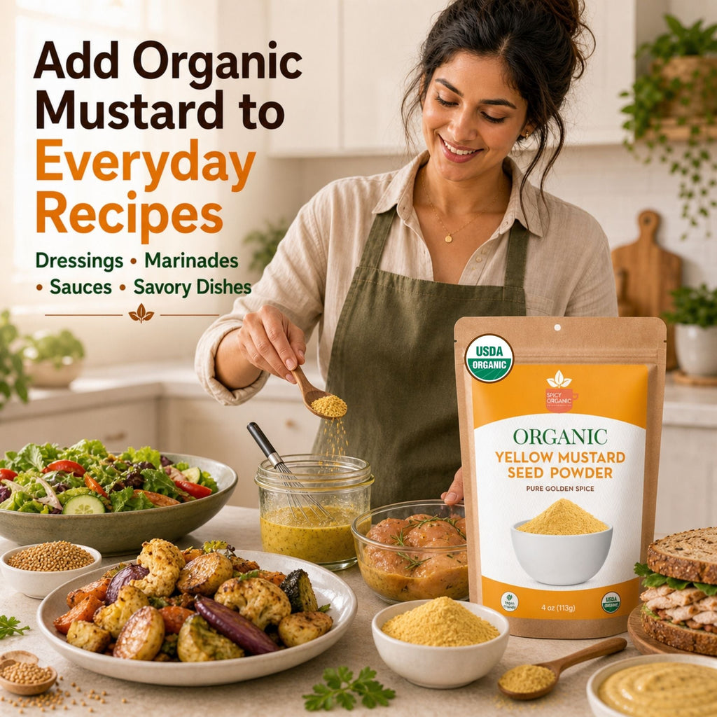 Organic Yellow Mustard Seed Powder – Ground from Whole Seeds