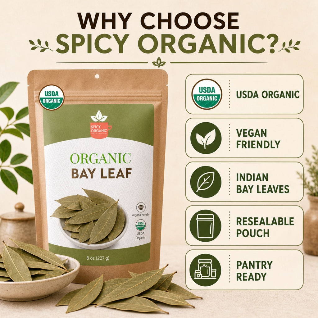 Organic Bay Leaves – Whole, for Soups & Slow Cooking