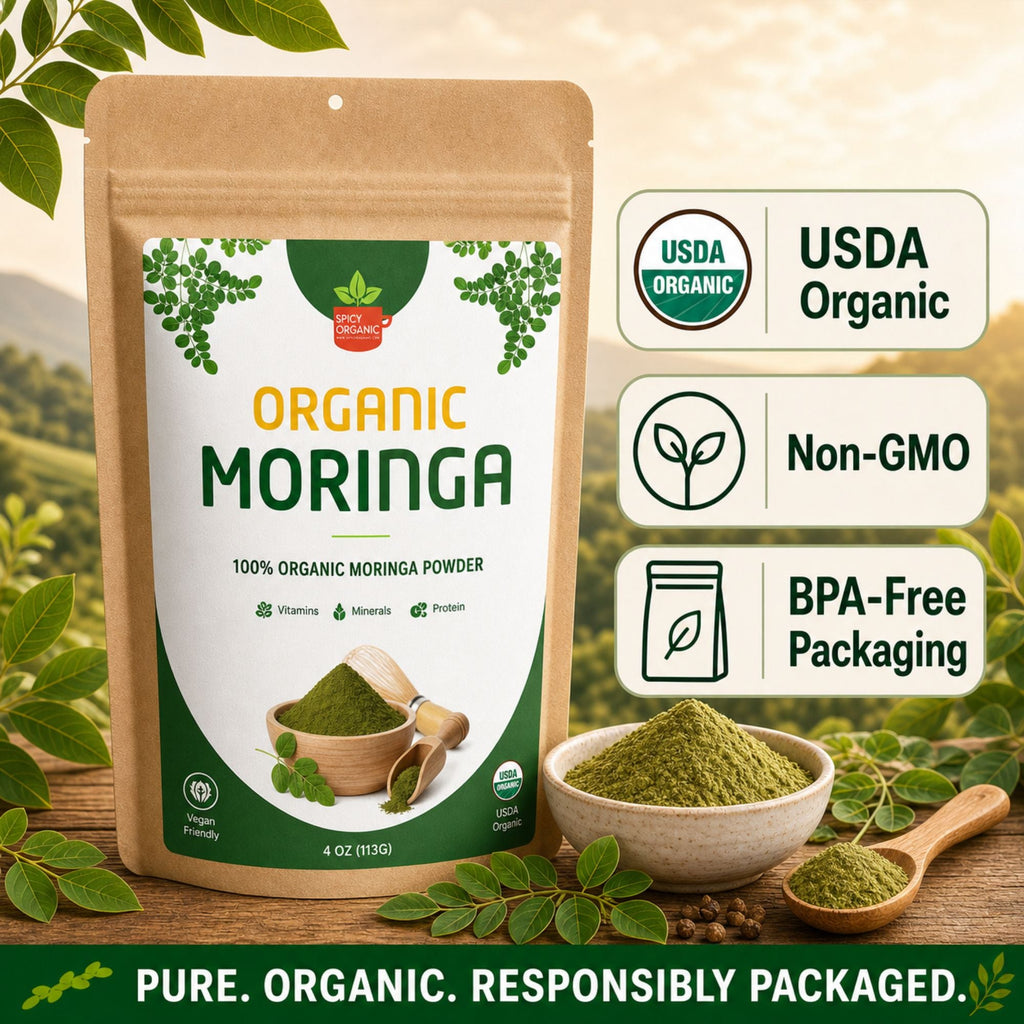 Organic Moringa Powder – For Smoothies & Golden Milk