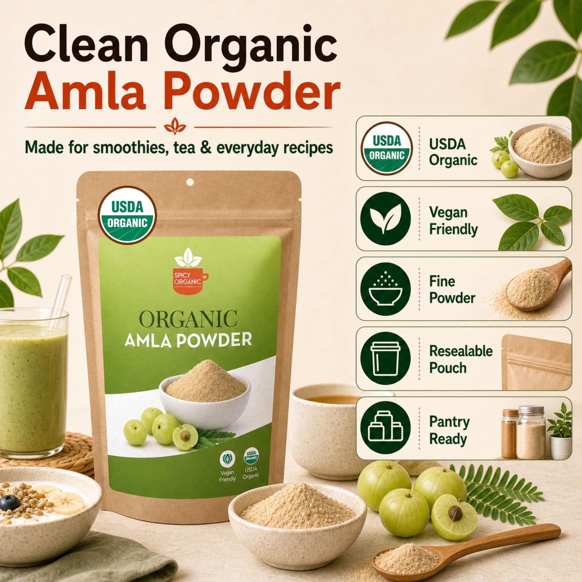 Organic Amla Powder – Sun-Dried Indian Gooseberry