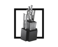 17-Pieces Gourmet Knife Set with Block — Messerstahl