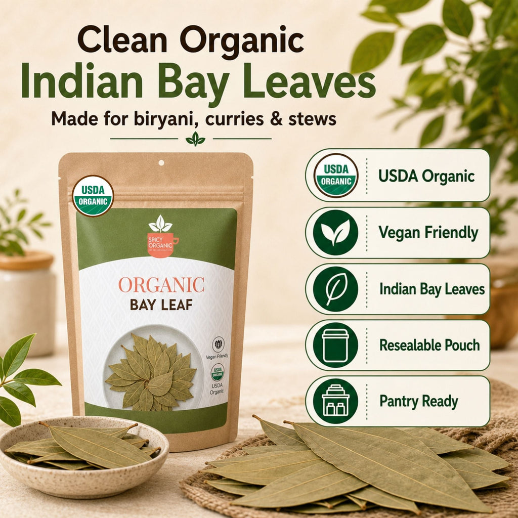 Organic Bay Leaves – Whole, for Soups & Slow Cooking