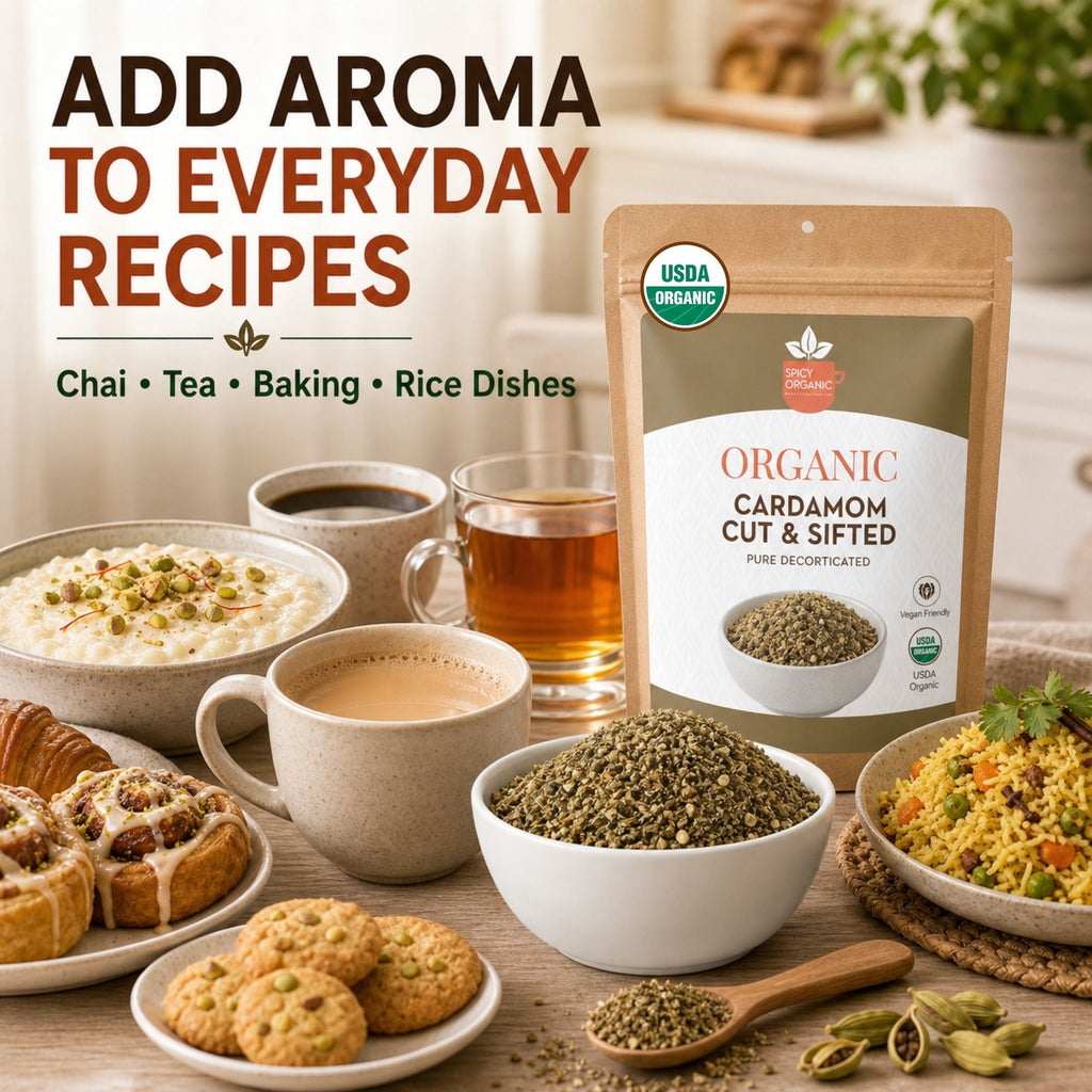 Organic Cardamom Cut & Sifted – For Chai & Tea Blends
