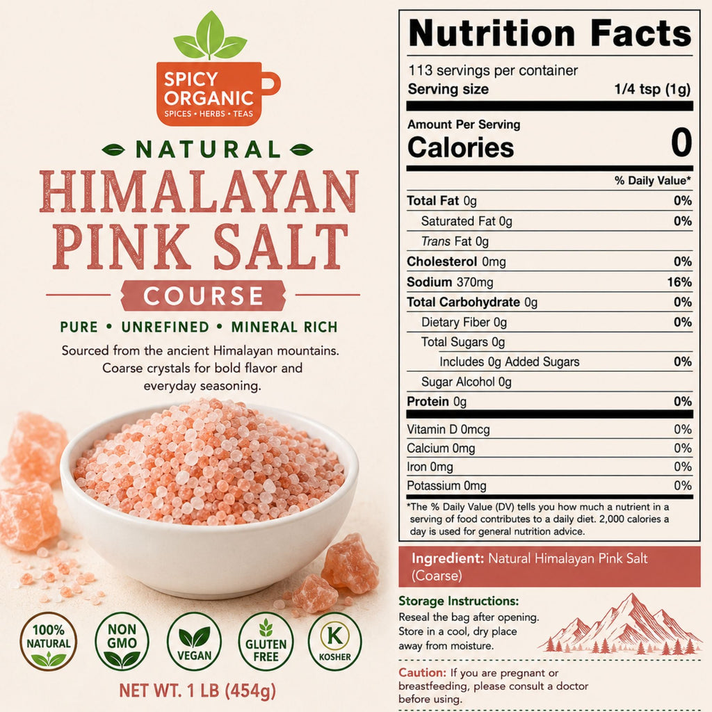 Himalayan Pink Salt – Coarse, Unrefined, for Grinders