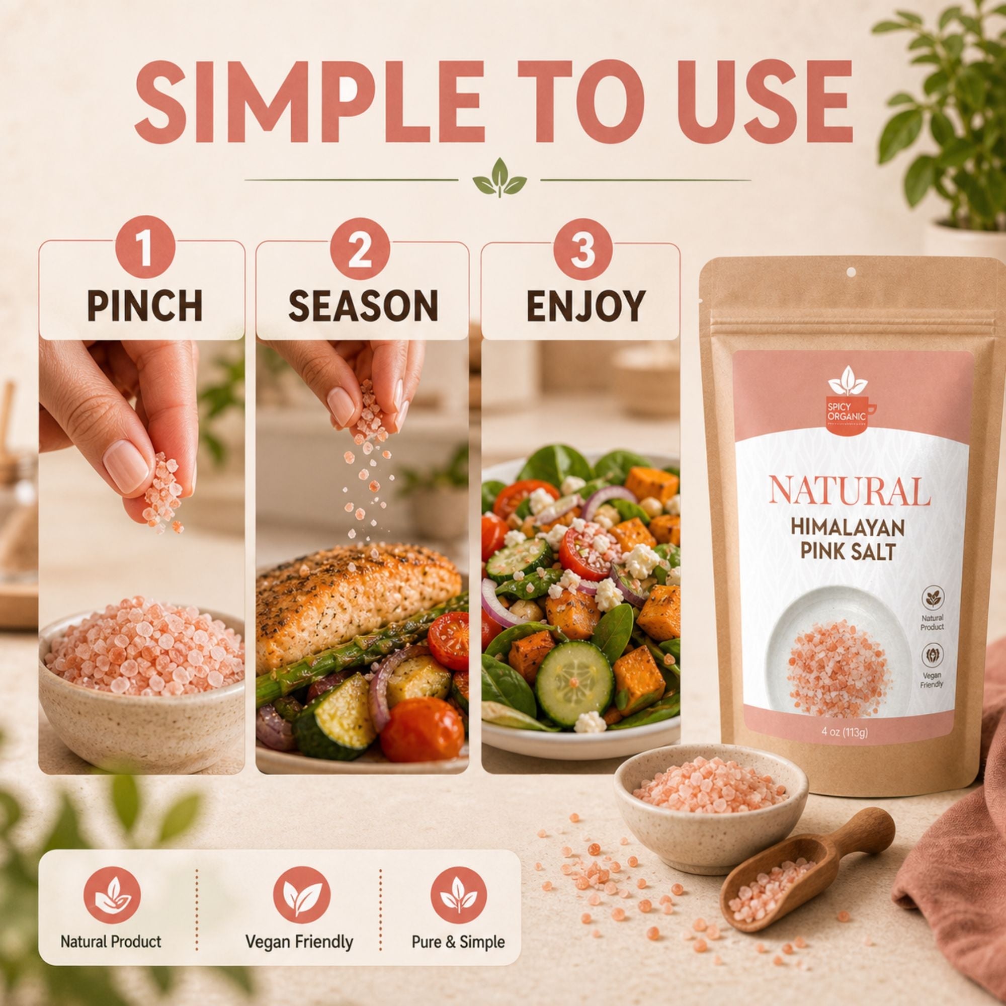 Himalayan Pink Salt – Coarse, Unrefined, for Grinders