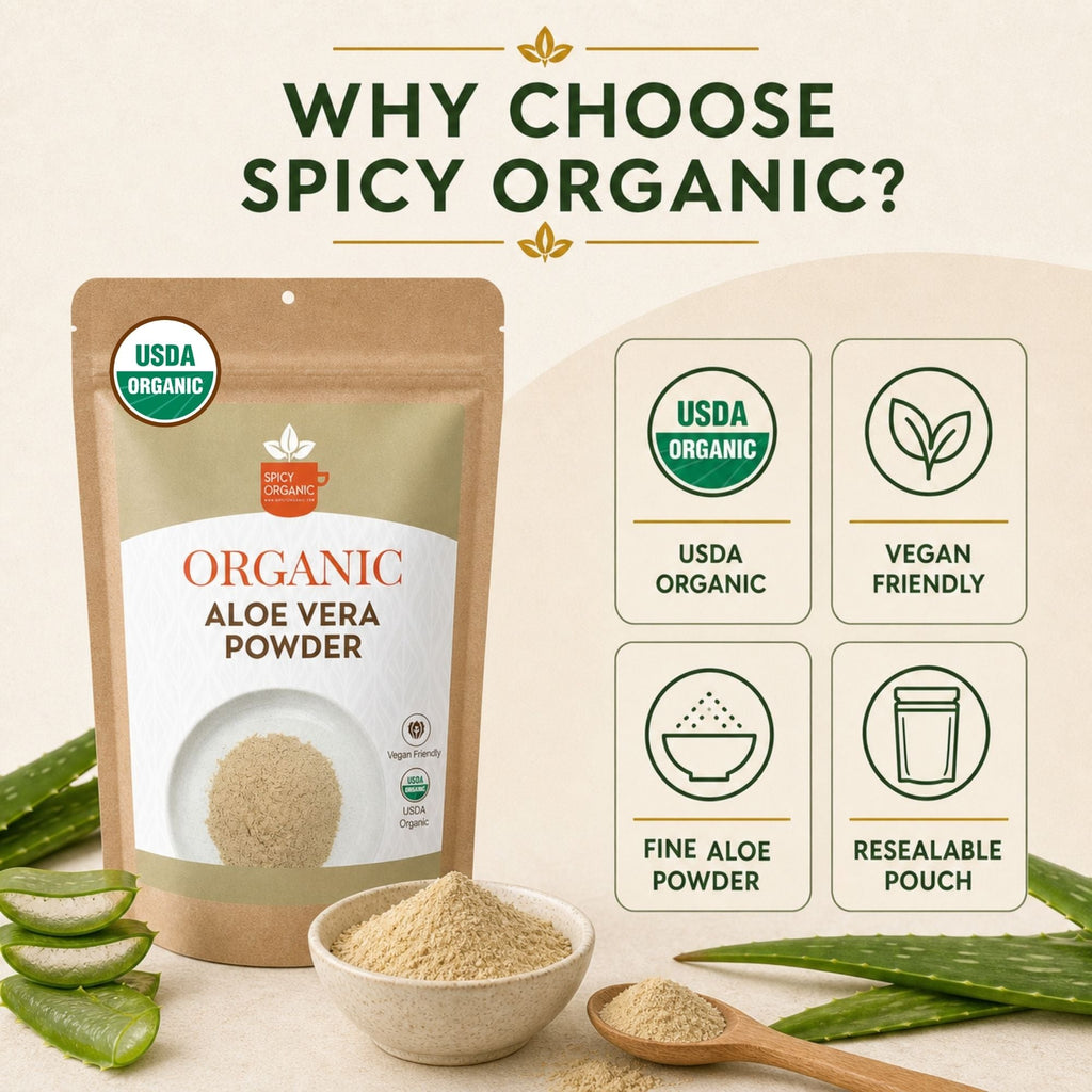 Organic Aloe Vera Powder – For Skin & Hair Care
