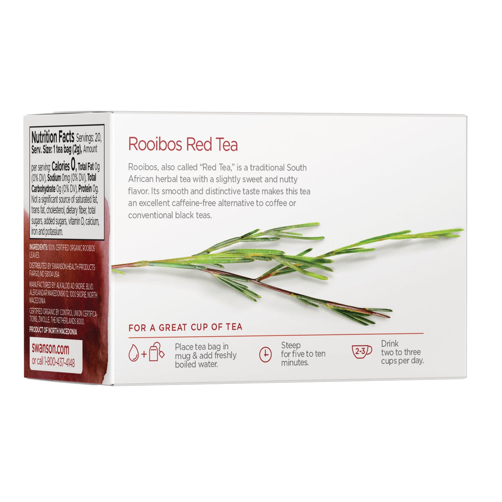100% Organic Rooibos Red Tea - Caffeine Free