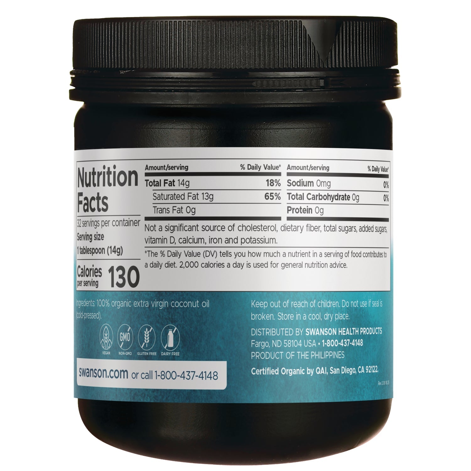 100% Organic Extra Virgin Coconut Oil - Cold Pressed
