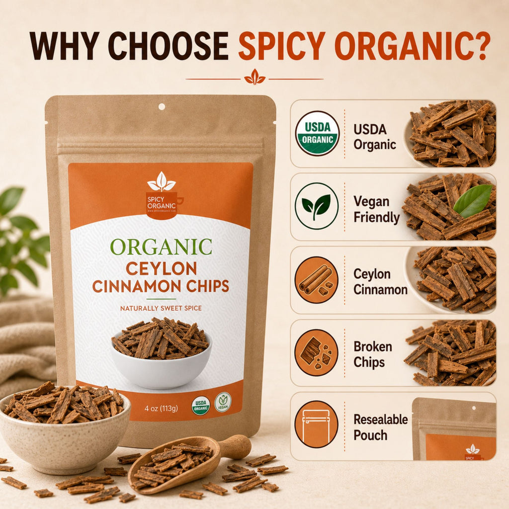 Organic Ceylon Cinnamon Chips – For Tea, Grinding & Mulling