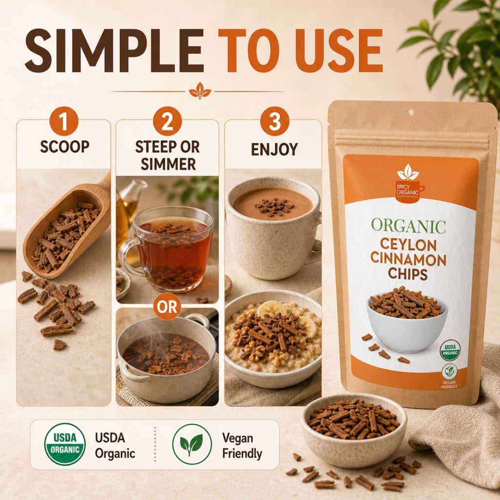 Organic Ceylon Cinnamon Chips – For Tea, Grinding & Mulling