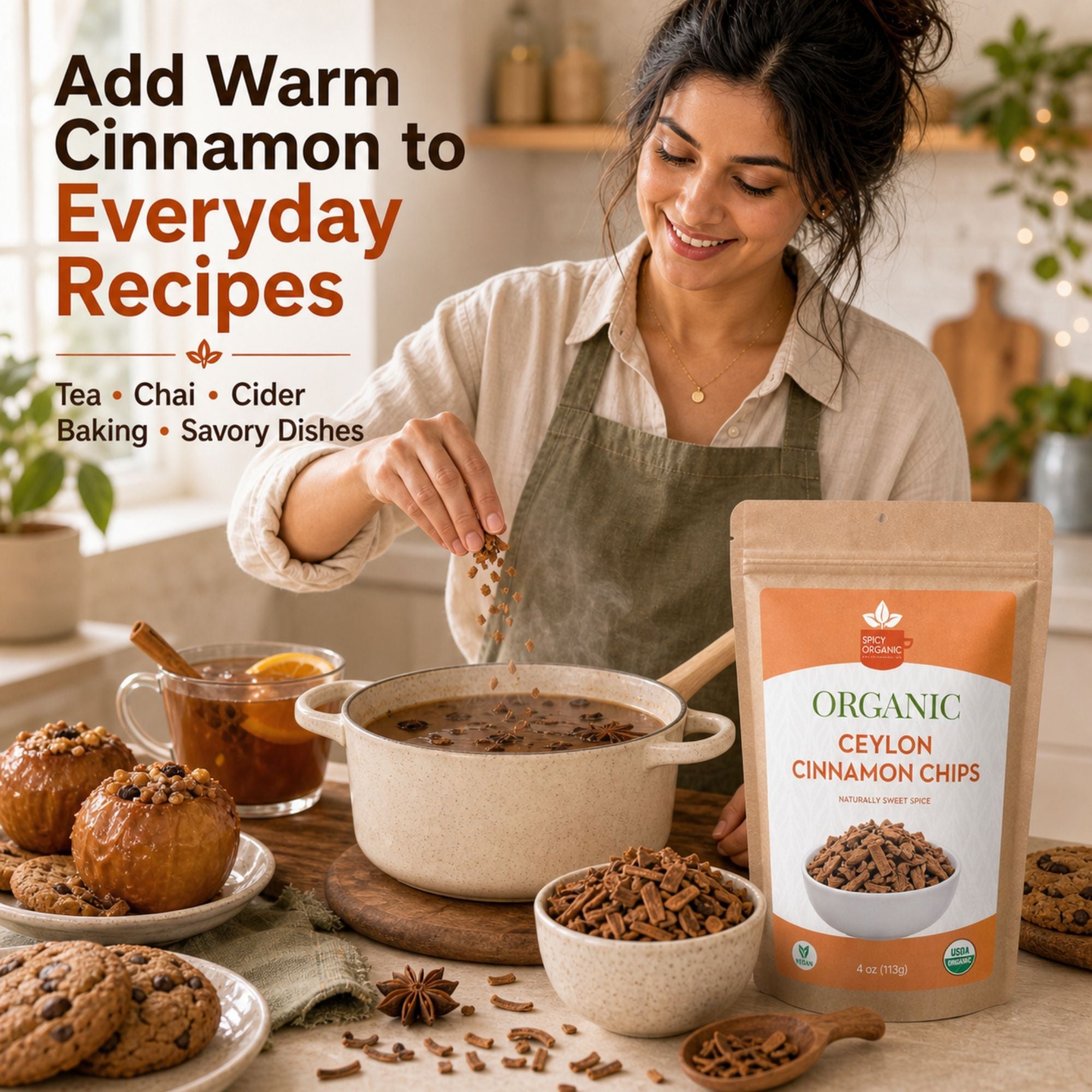 Organic Ceylon Cinnamon Chips – For Tea, Grinding & Mulling