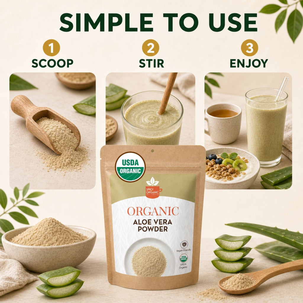 Organic Aloe Vera Powder – For Skin & Hair Care