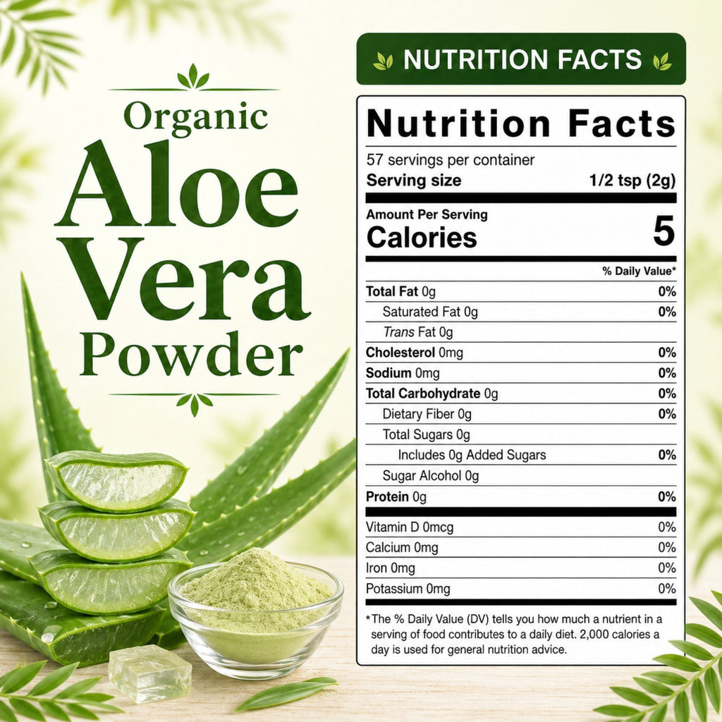 Organic Aloe Vera Powder – For Skin & Hair Care