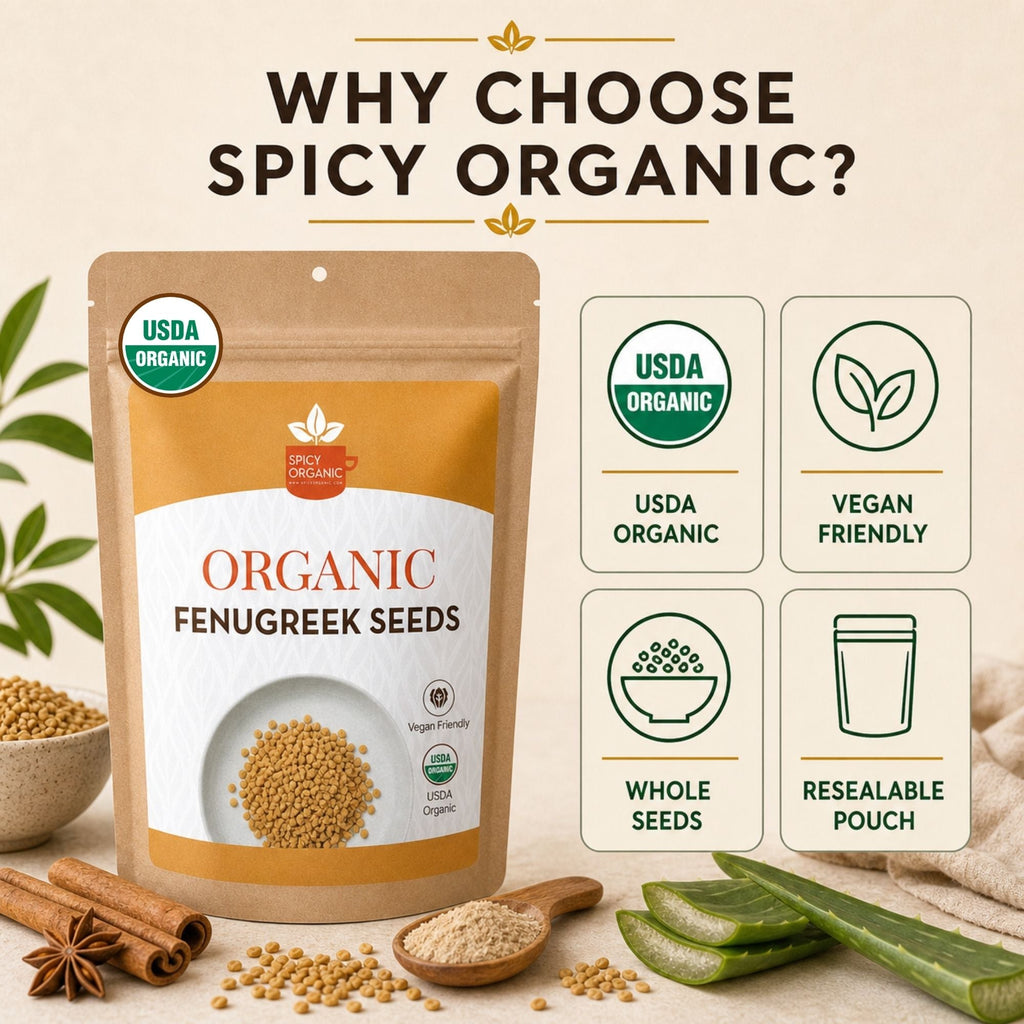 Organic Fenugreek Seeds – Whole Methi for Tempering & Pickling
