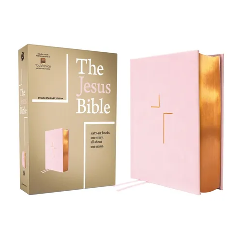 The Jesus Bible, ESV Edition, Leathersoft Over Board, Pink: Sixty-Six Books. One Story. All about One Name.
