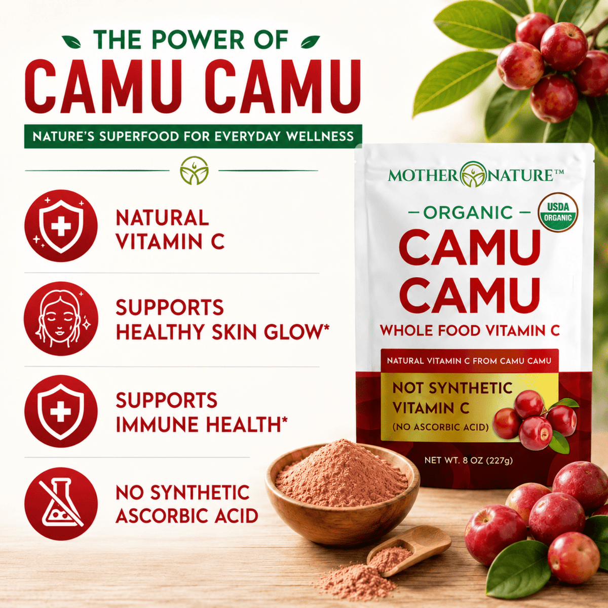 Organic Camu Camu Powder: Whole-Food Vitamin C