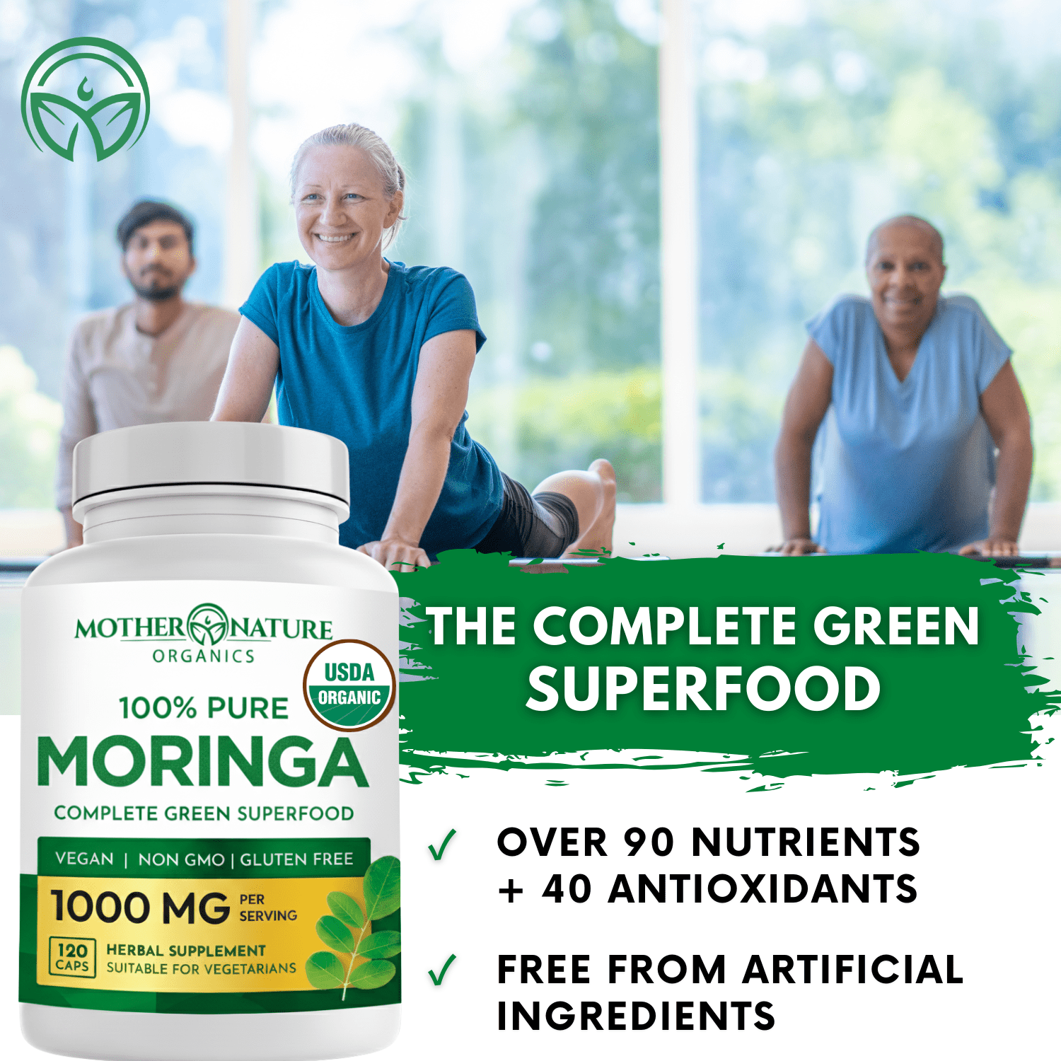 Organic Moringa Capsules (120 Count)
