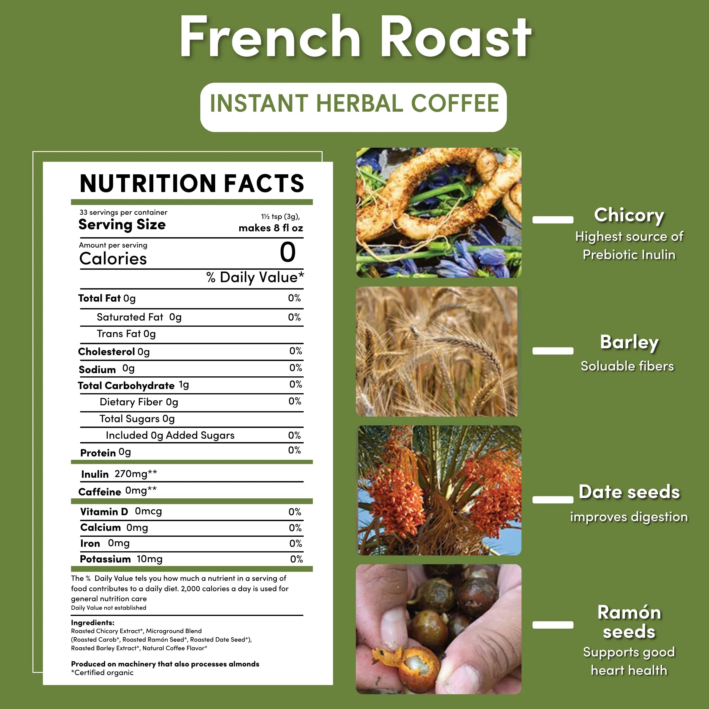 Instant French Roast Herbal Coffee