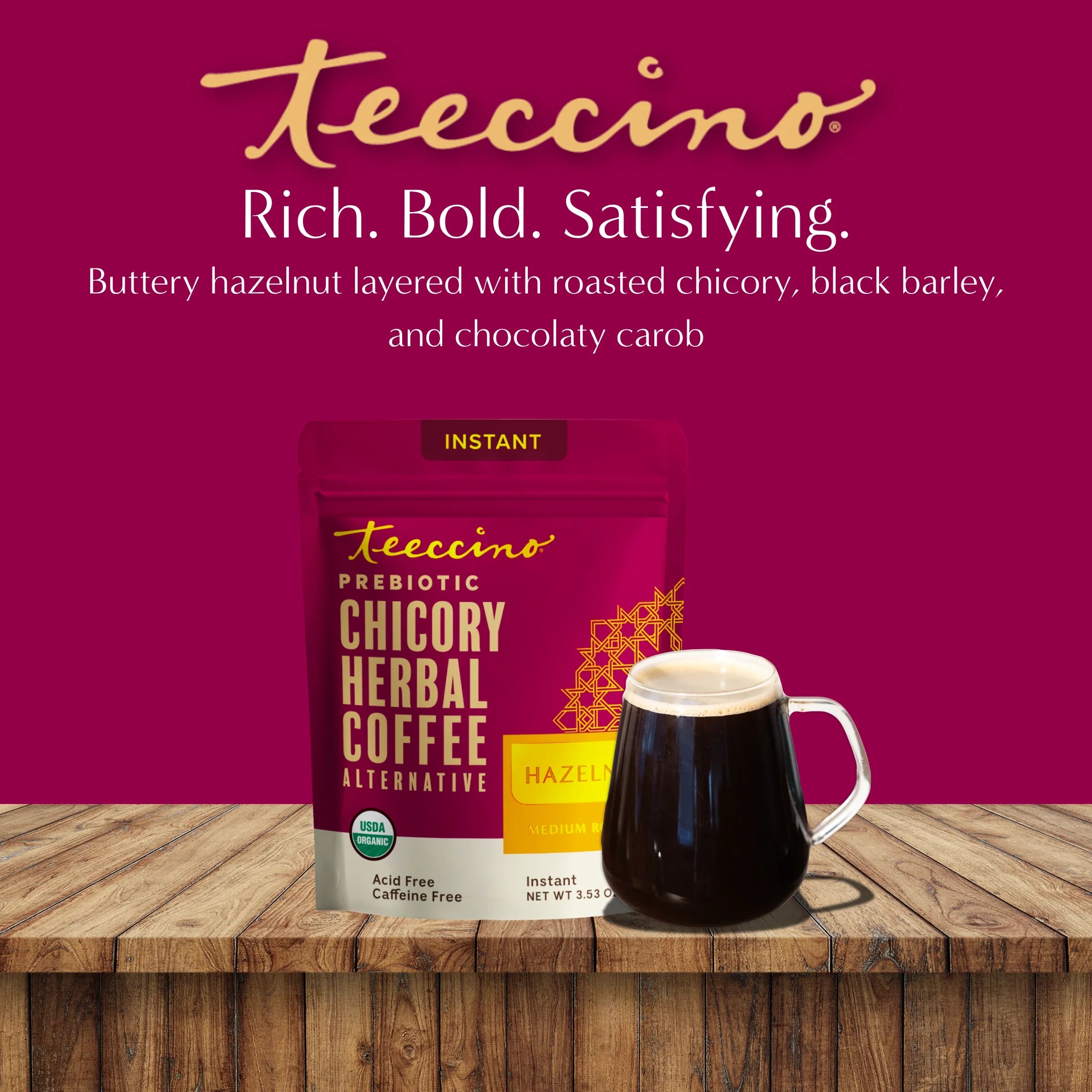 Instant Hazelnut Herbal Coffee