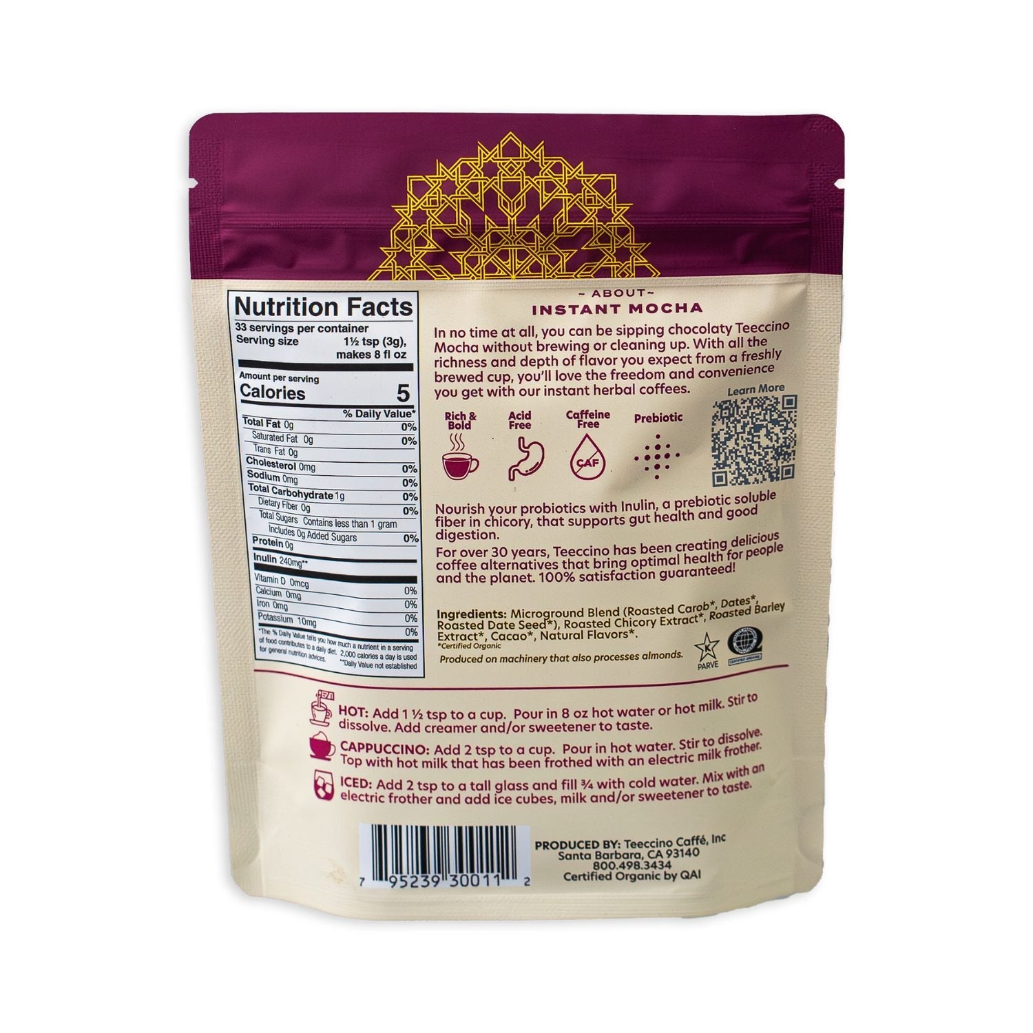 Instant Mocha Herbal Coffee