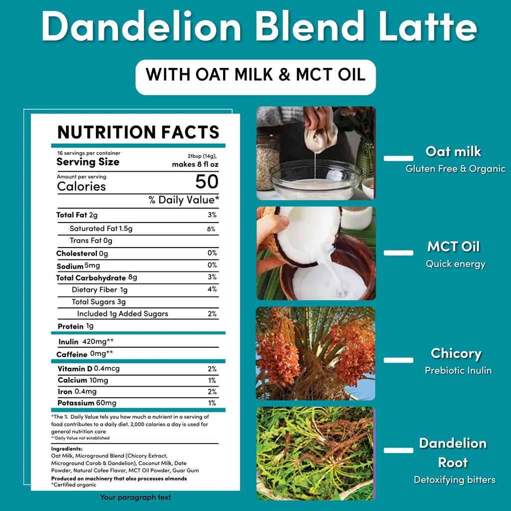 Instant Dandelion Herbal Latte