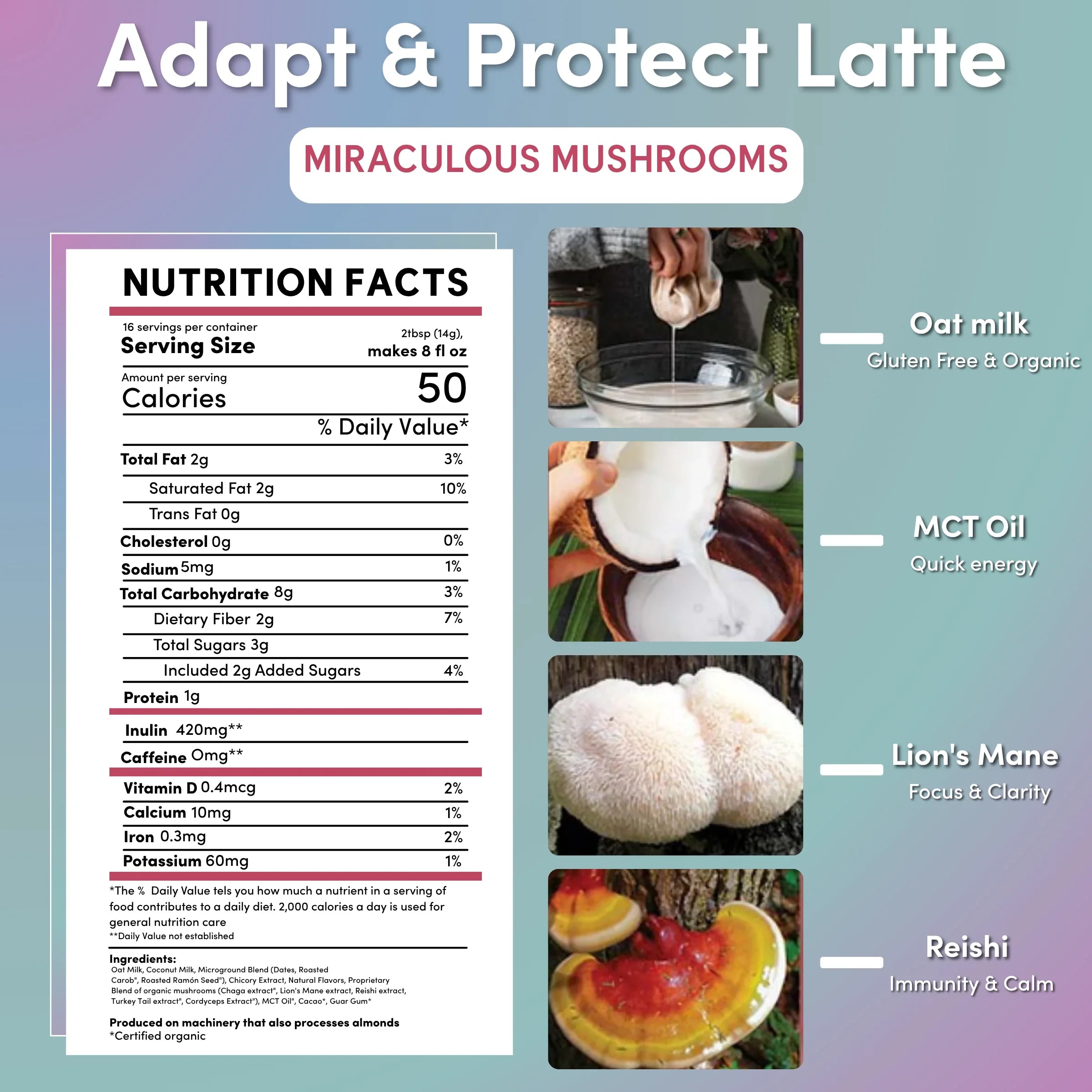 Miraculous Mushrooms® Adapt & Protect Instant Herbal Latte