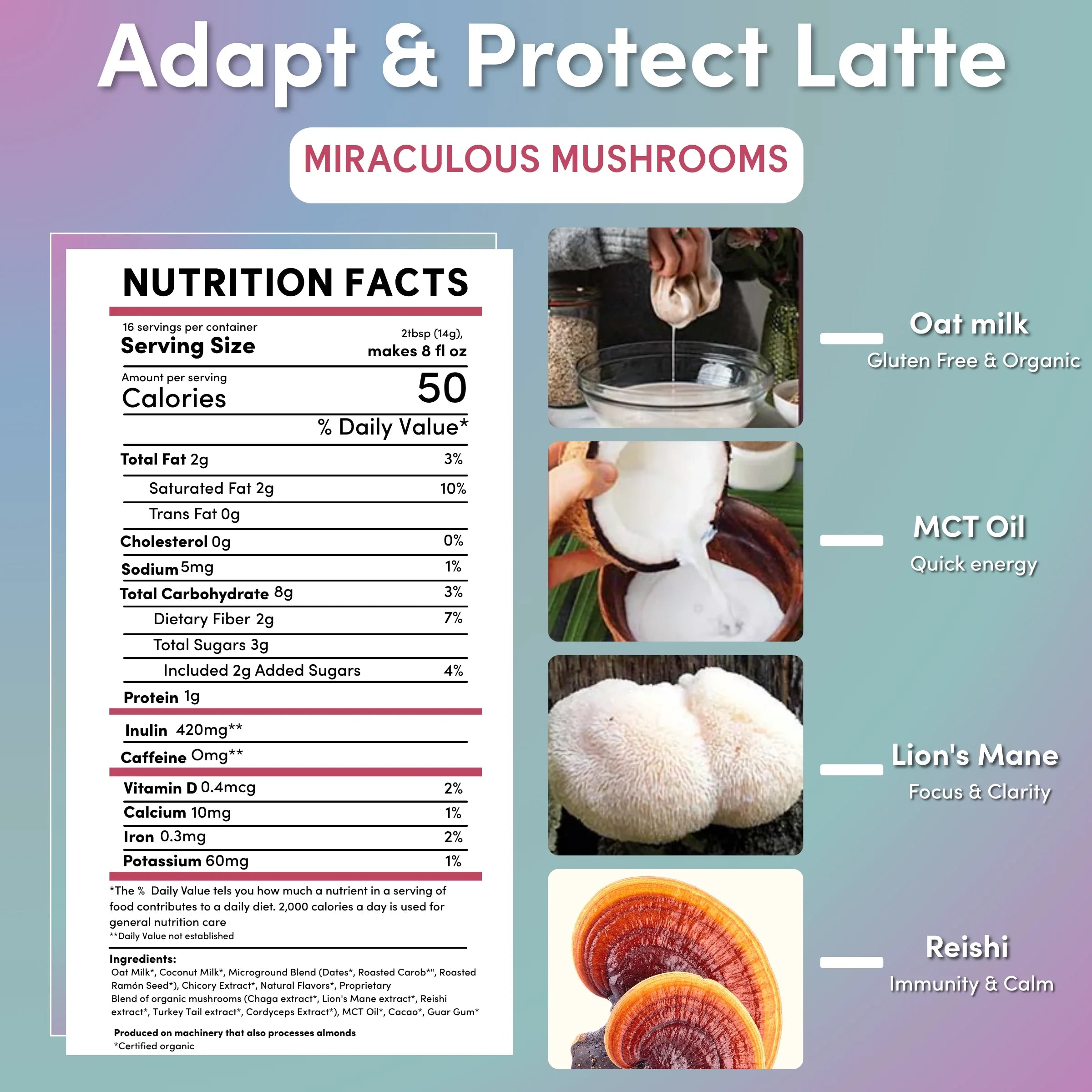 Miraculous Mushrooms® Adapt & Protect Instant Herbal Latte